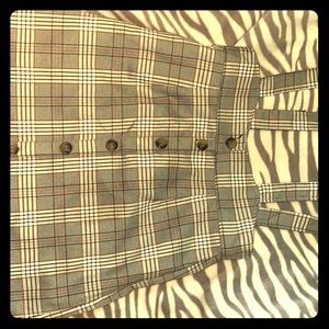 Plaid overall dress